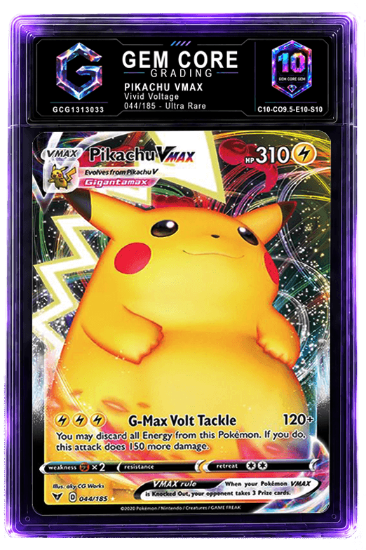 Gem Core graded Pikachu VMAX slab example